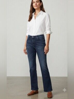 Lafayette 148 New York Dark Blue Flare Jeans